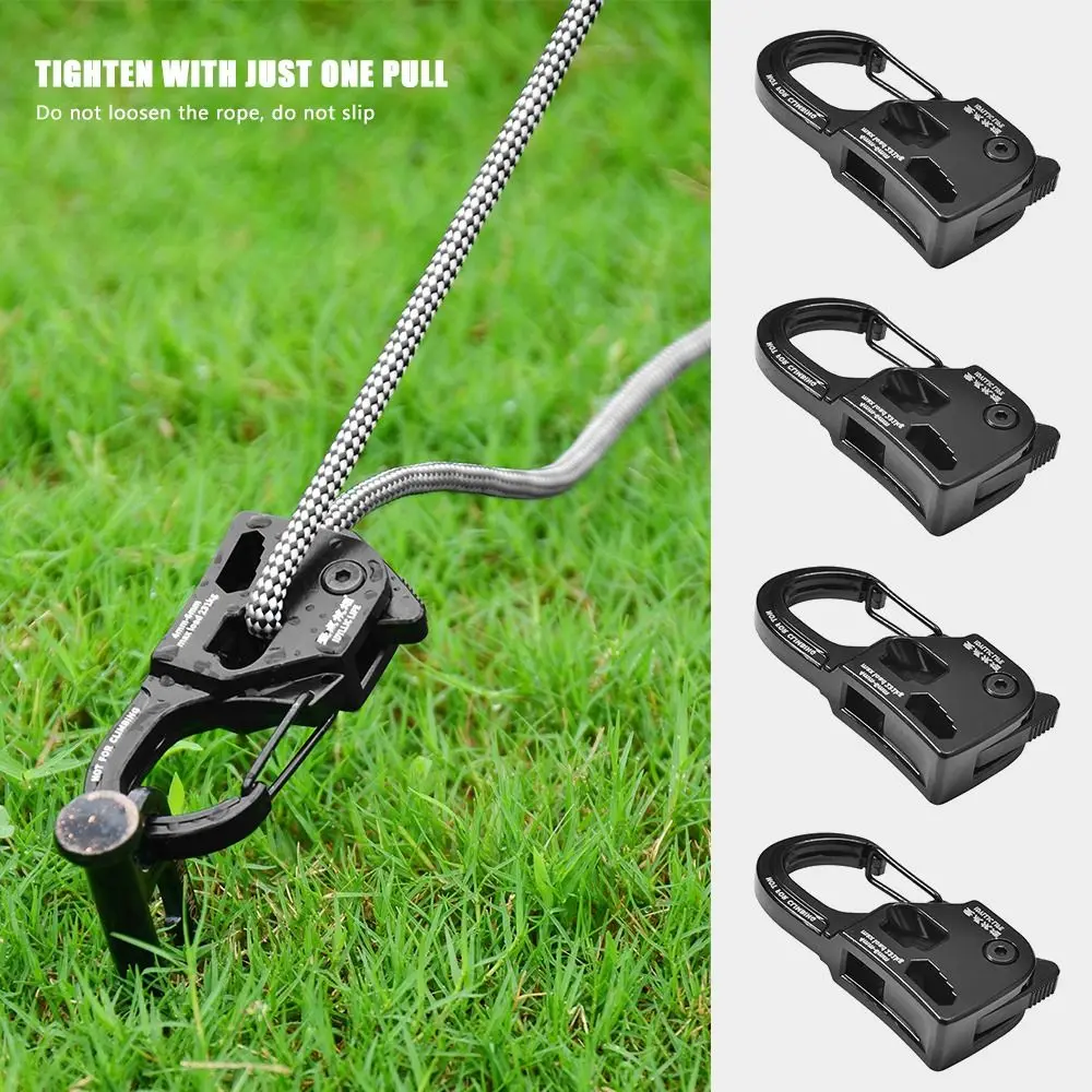 

5m Rope Camping Buckle Aluminum Alloy Black Quick Hang Ultralight Ultralight Quickdraw Tent Accessories Outdoor Tool