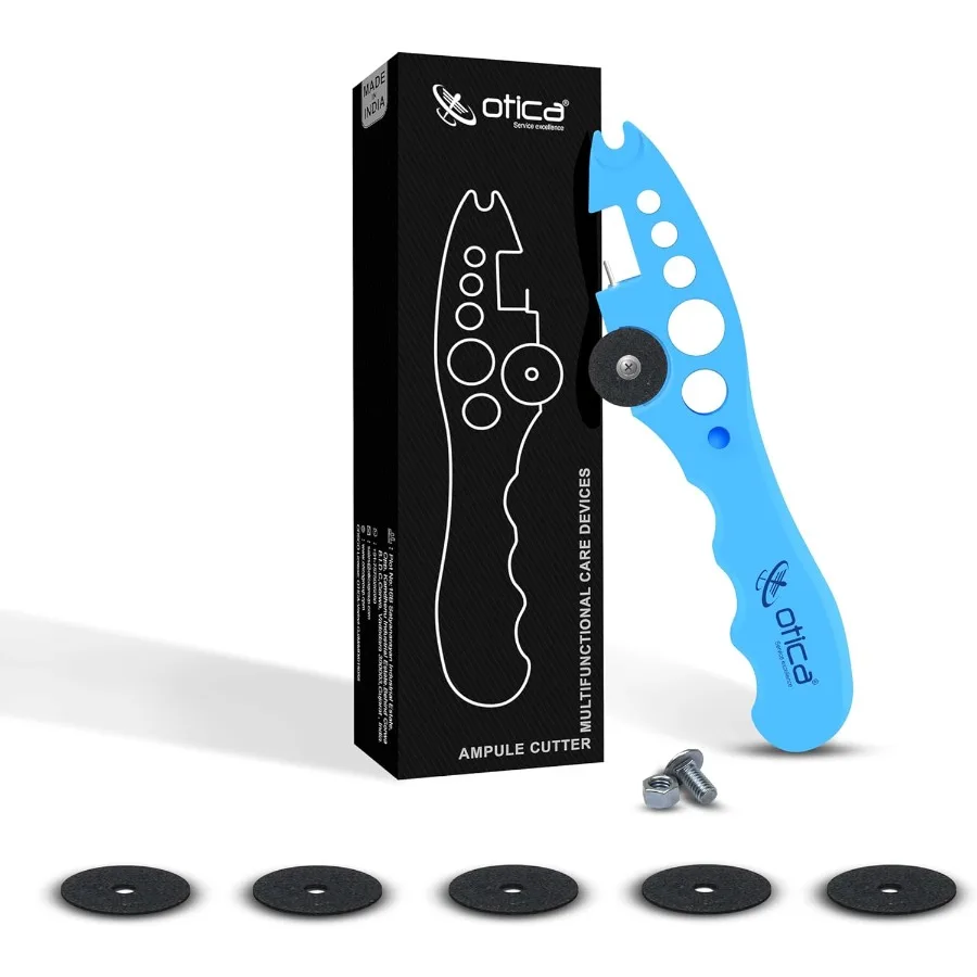 

Ampoule Cutter for Doctors Nurse Glass Bottle Cap Remover Cutter Ampule Breaker for Hospital and Clinic Blue