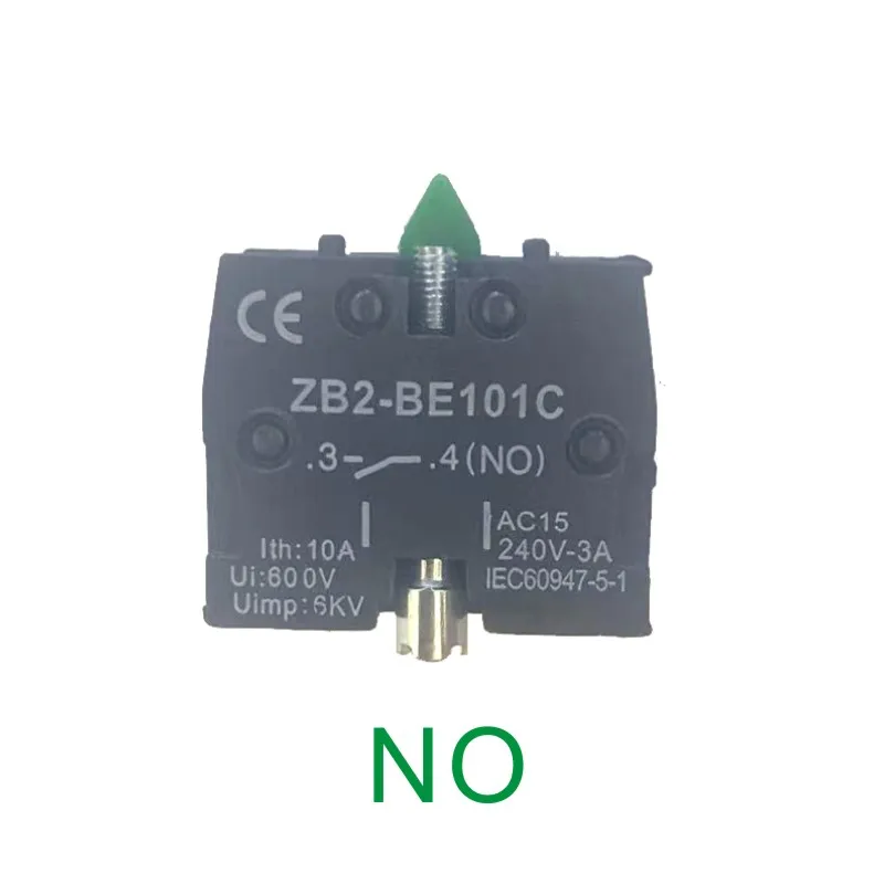 

10 шт., XB2 кнопочный переключатель ZB2 BE102C (NC), контактный модуль ZB2 BE101C (нет), кнопочный переключатель джойстика, подъемный кран, 10 А, 415-600 в