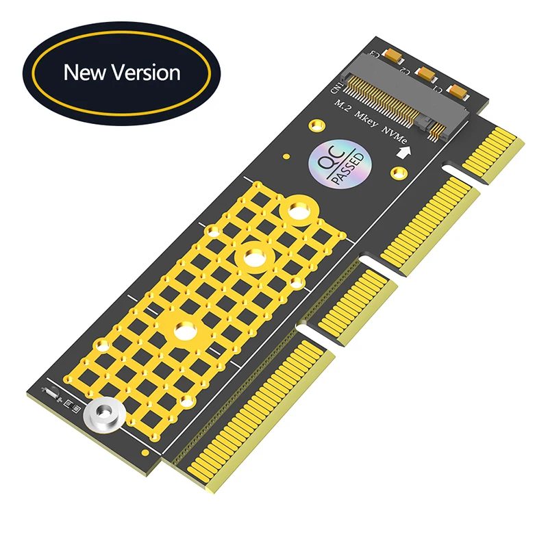 2230/2242/2260/2280 M.2 NVMe SSD to PCI Express 3.0 X4/X8/X16 Adapter M Key NVME to PCIE Riser Card with Tantalum Capacitors LED