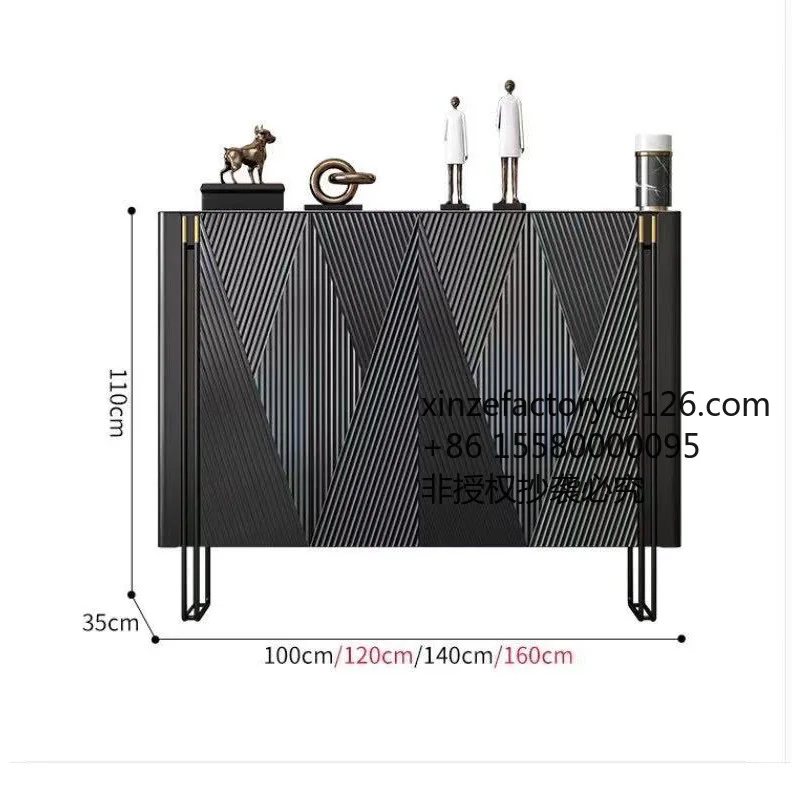Factory Direct 2026 Top RatedItalian black household shoe cabinet, modern living room entrance door, porch cabinet, high-end din