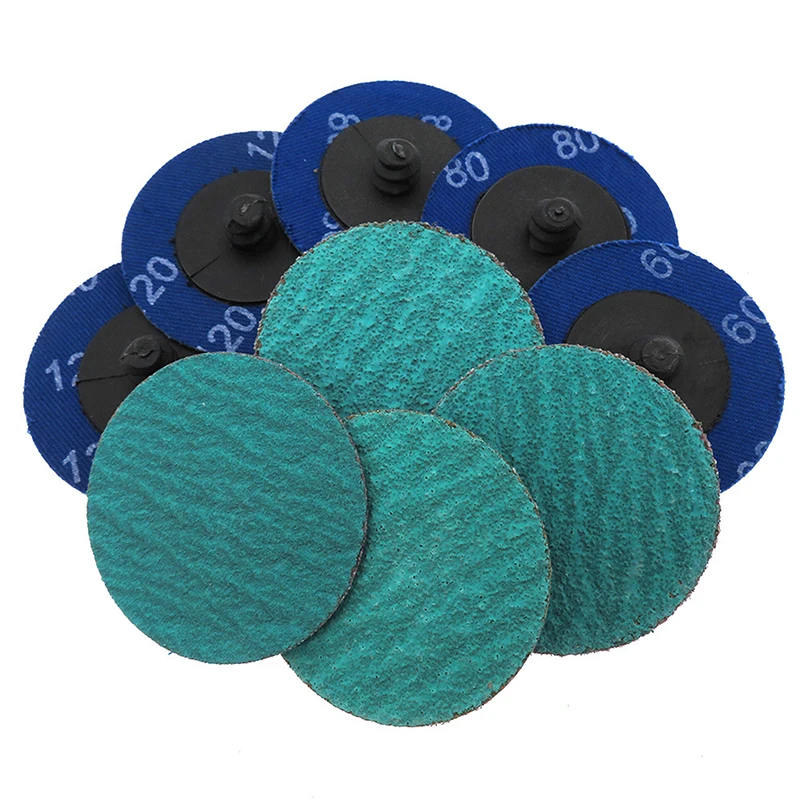 

10/25pcs Abrasive Sanding Discs 2 Inch Green Zirconia Surface Conditioning Quick Change Discs for Surface Finish Grind Polish