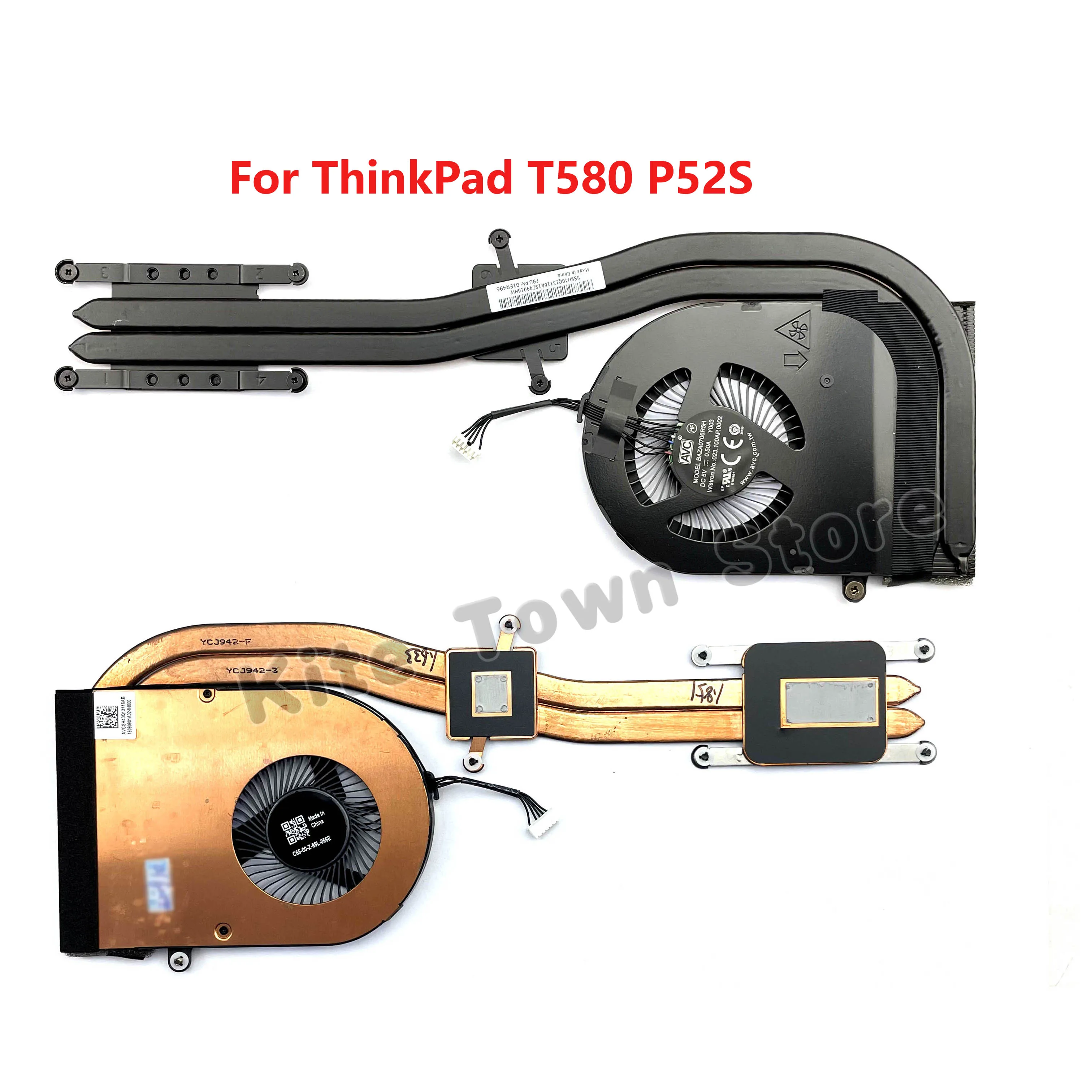 

New CPU Cooling Fan with Heatsink for Lenovo ThinkPad T580 P52S Discrete Graphics Version 01ER495 01ER496