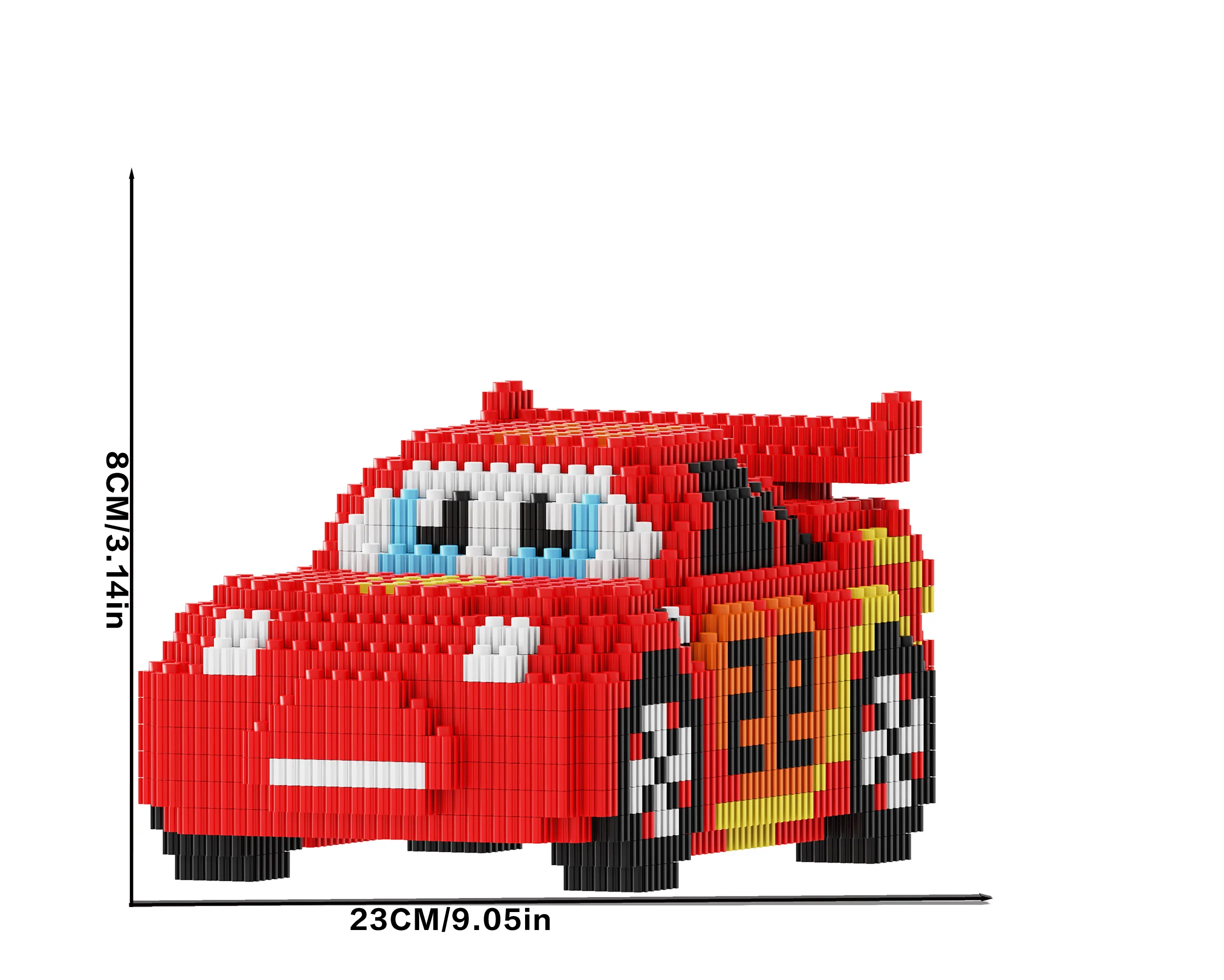 1025 pezzi di giocattoli da costruzione Lightning Mcqueen, set di assemblaggio fai-da-te, decorazioni per la casa, adatti a 14 anni in su, regali perfetti per Natale e Halloween