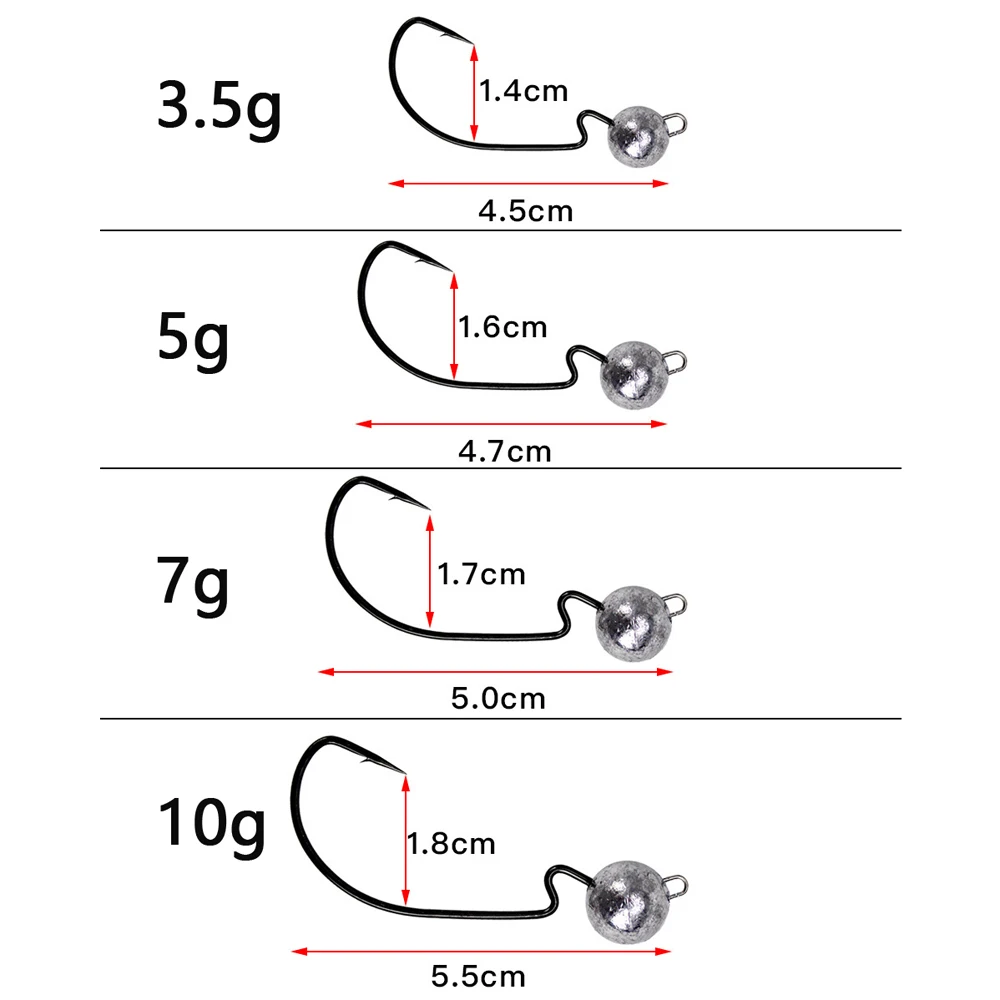 Jig Head Redonda para Swimbait – Pesca de Bass y Trucha - imagen 5