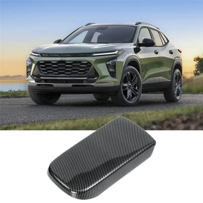 A01K-For Seeker Trax 2023 2024 Center Console Armrest Box Lid Cover Trim Accessories ABS Carbon Fiber