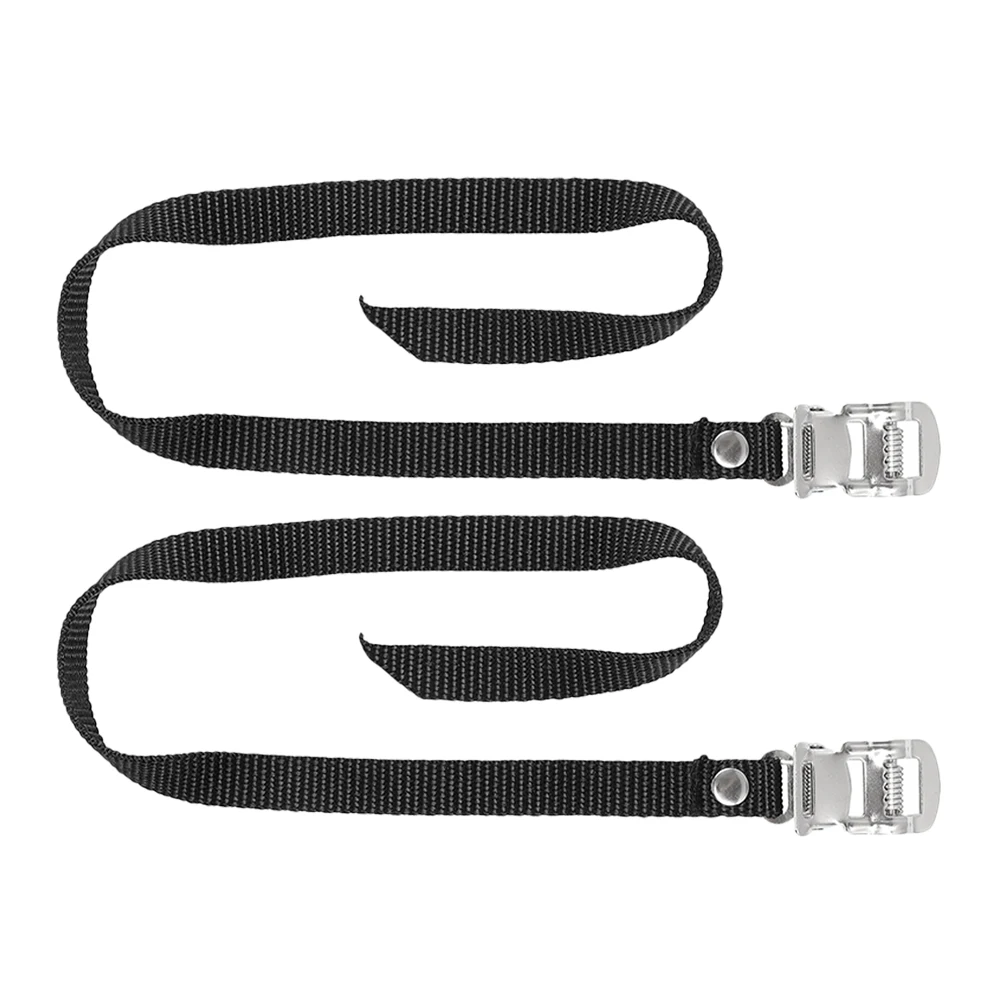 

2Pcs Bike Pedal Straps Adjustable Cycling Toe Footrest Universal Black Accessories Long Wide Comfortable Durable