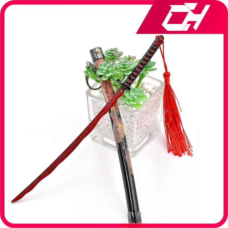 23cm Rivers of Blood Elden Game Peripheral Metal Weapon Model Keychain Pendant Model Desktop Ornament Crafts Gifts Toys Boys