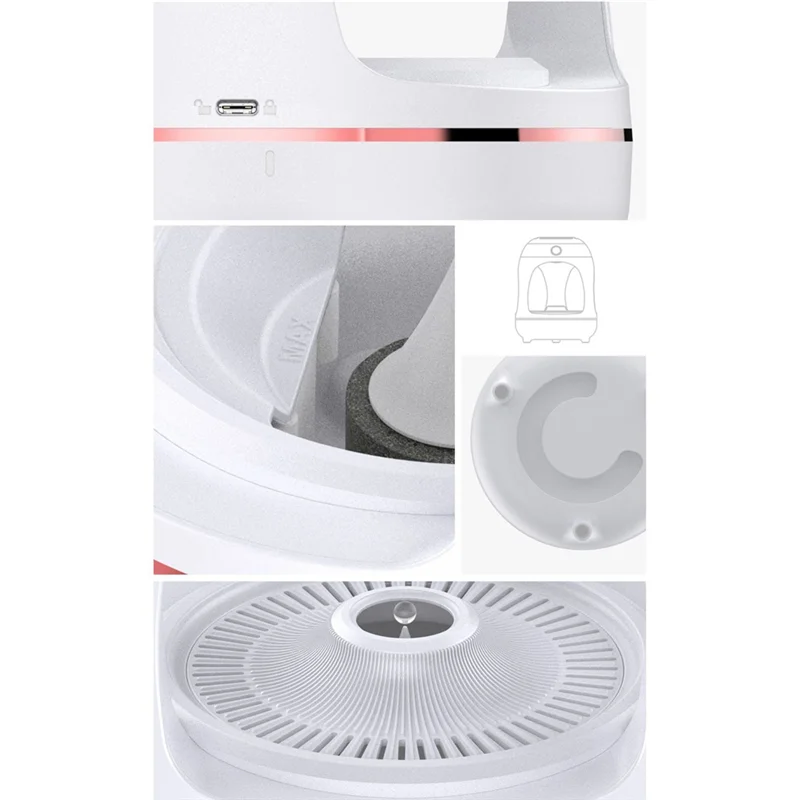 ABGU سطح المكتب كتم المرطب بالموجات فوق الصوتية مبيد المرطب 700 مل USB المرطب الناشر لغرفة النوم مكتب سطح المكتب المنزل-A