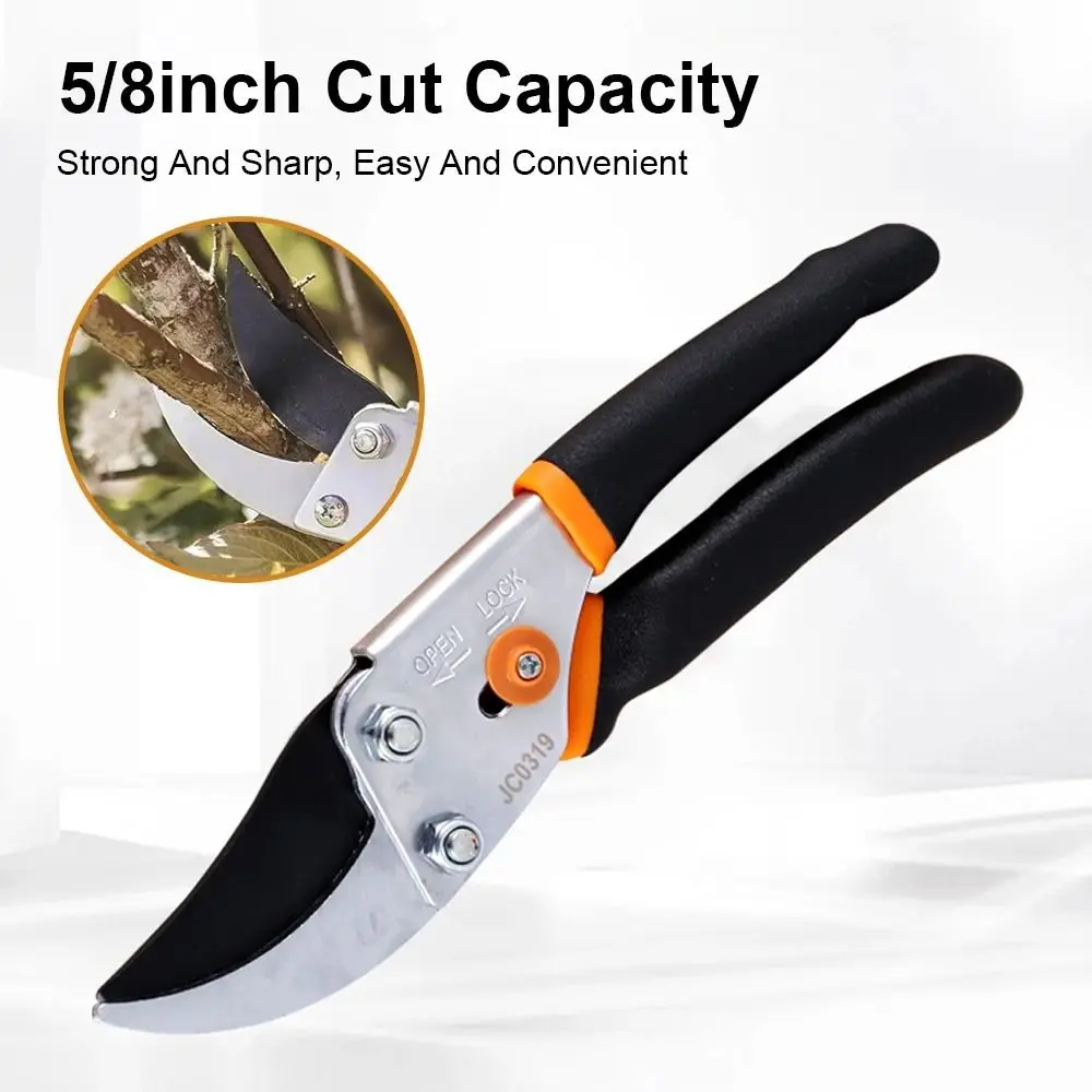 

5/8-Inch Cut Capacity Bypass Pruning Shears Rust Resistant Sharp Steel Blade Gardening Scissors Garden Clearance Tool