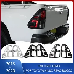 Tail Lights Cover Brake Lamp Trim For Toyota Hilux Revo Rocco 2016 2017 2018 2019 2020 TruckMasters OX SR5 Car Accessories