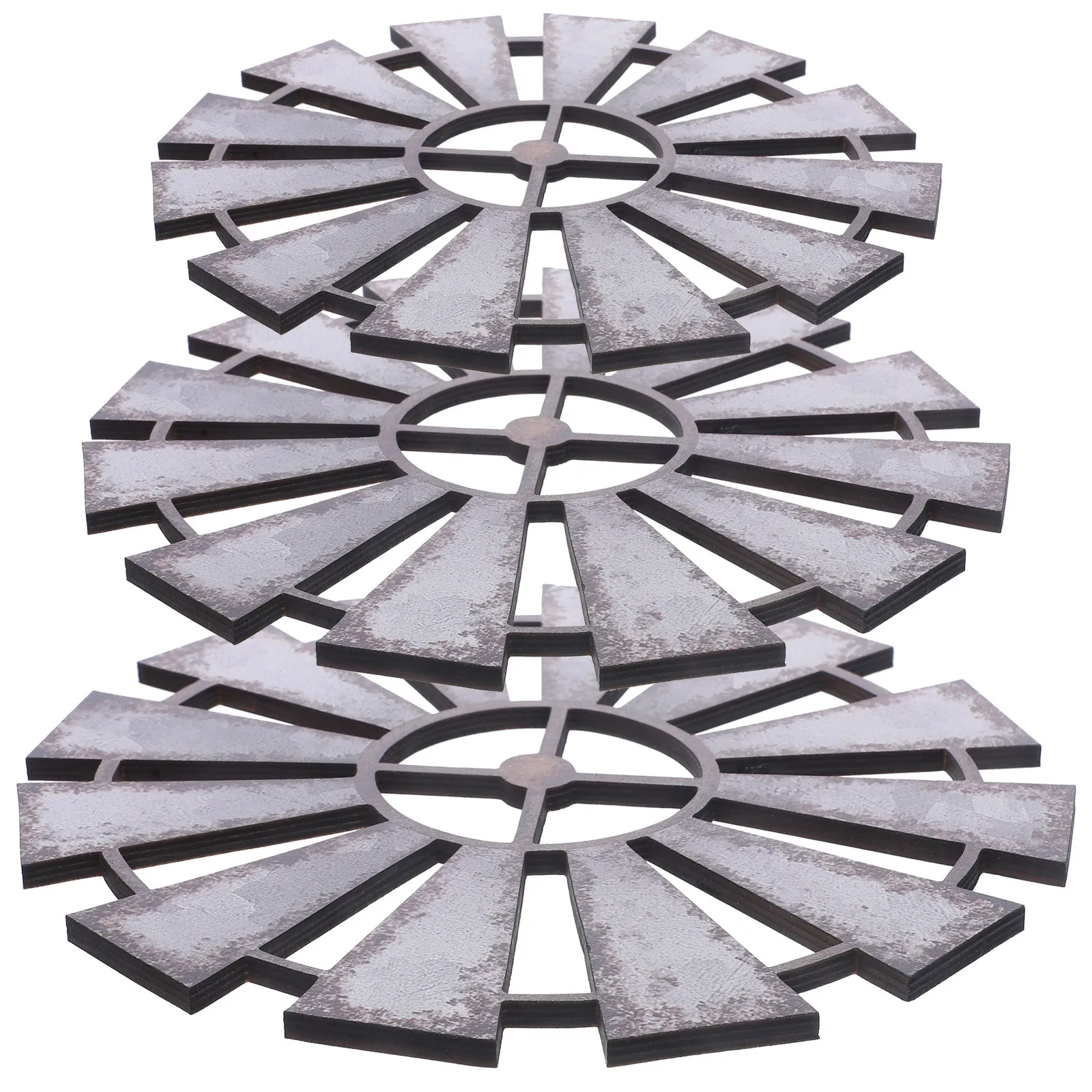 

3Pcs Vintage Wood Windmill Wall Decor Rustic Country Style Farmhouse Hanging Decoration for Living Room Bedroom Office Rustic