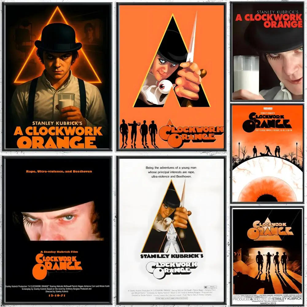 Classic Movie A Clockwork Orange Poster HD Waterproof Self-Adhesive Wall Art – Multi-Scene Use, Top Gift Pick