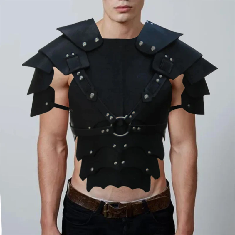 Medieval Viking Knight Gladiator Shoulder Body Chest Armor Pirate Warrior Cosplay Costume Breastplate Cuirass LARP Outfit Vest