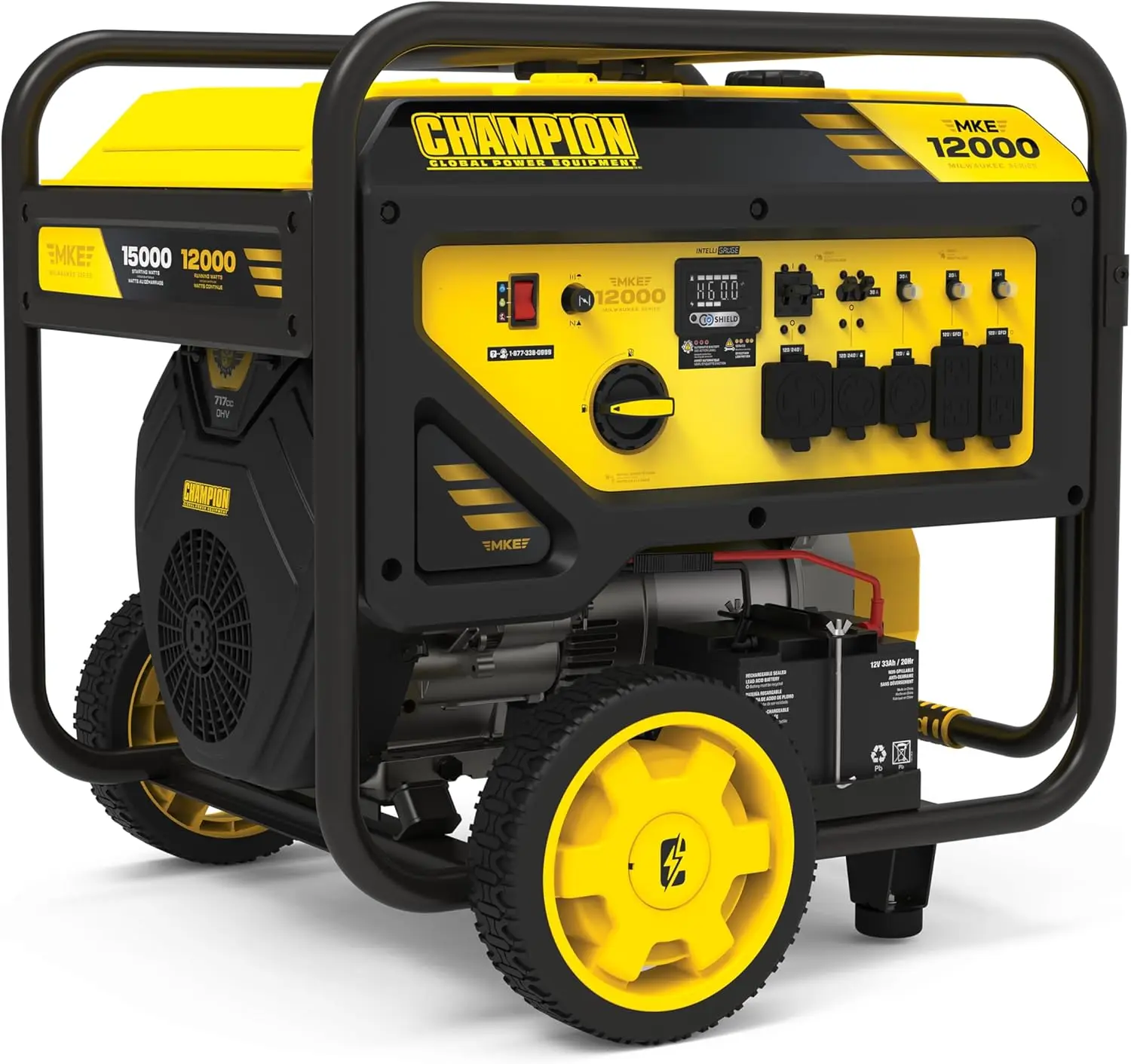 

15,000-Watt MKE Series Portable Generator with Electric Start and CO Shield Very suitable for outdoor or household emergency use