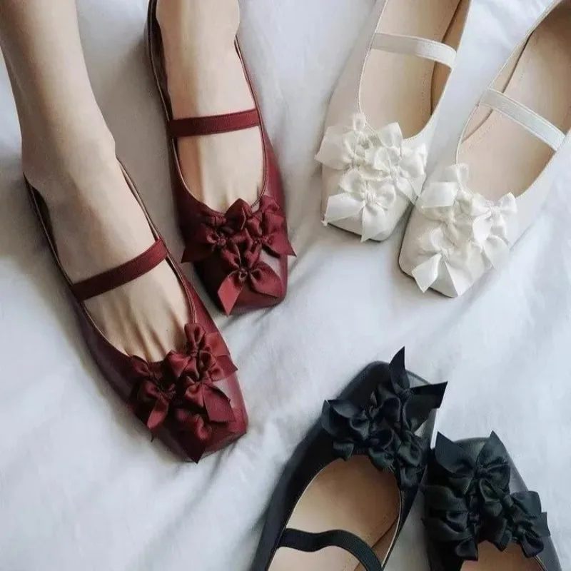 Zapatillas de Ballet Americanas con Lazo para Mujer