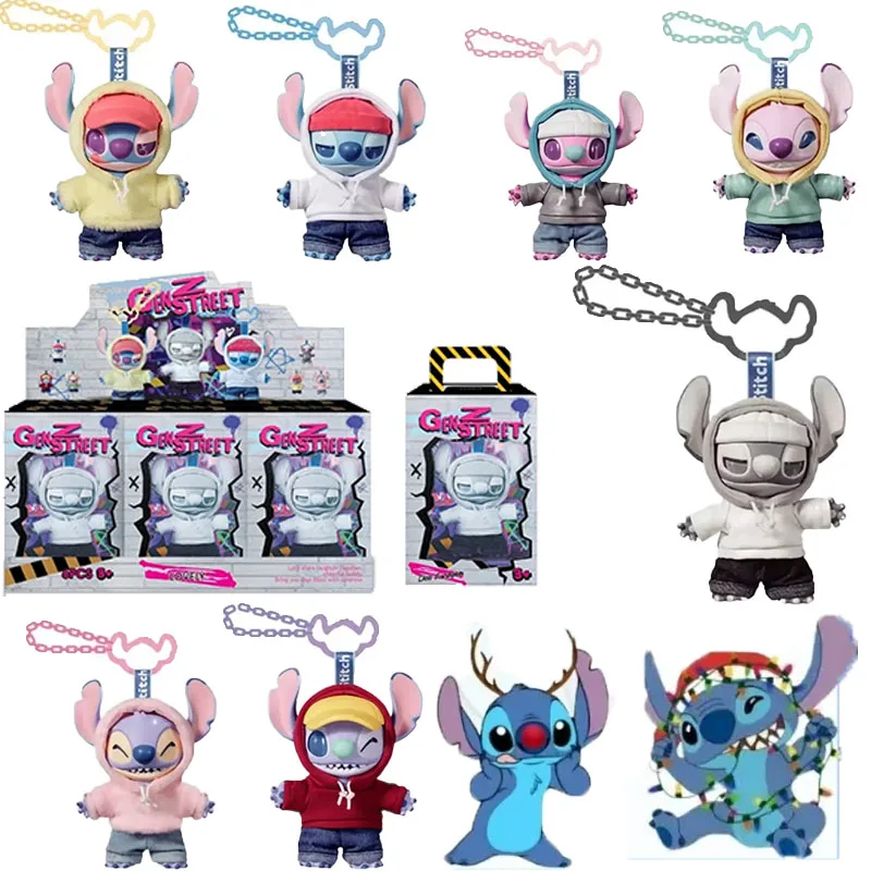 

DisneyStitchGenerationZ Streetseries виниловая кукла слепая коробка анимированный милый настольный орнамент кулон модная кукла-сюрприз игрушка для девочки в подарок