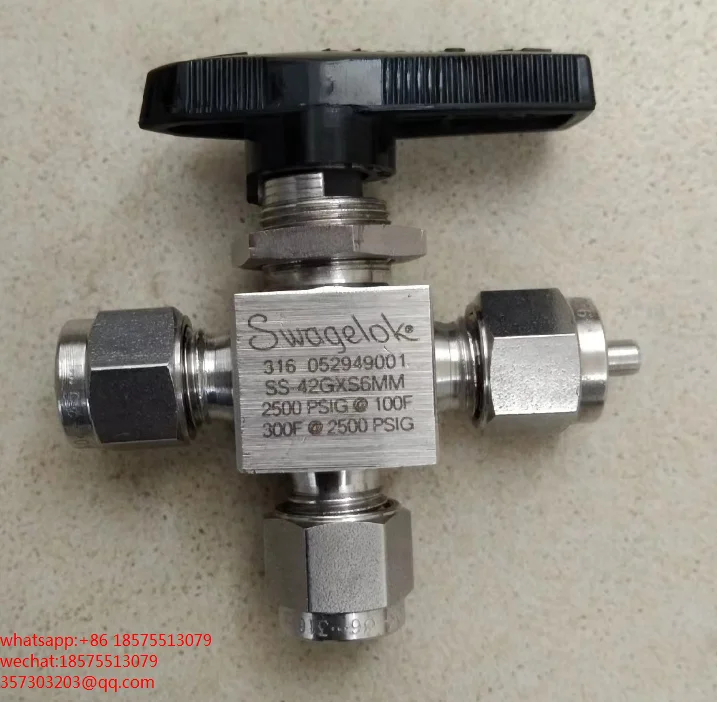 

For Swagelok SS-42GXS6MM Three-way Ball Valve USED 1 Piece