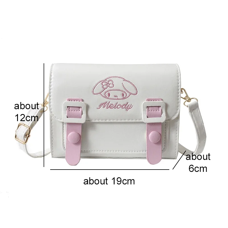 Sanrioed Cinnamoroll Kuromi My Melody Tote Handbag Messenger Shoulder Makeup Bag Hello Kitty Fashion Bagpack Women Gift Girl