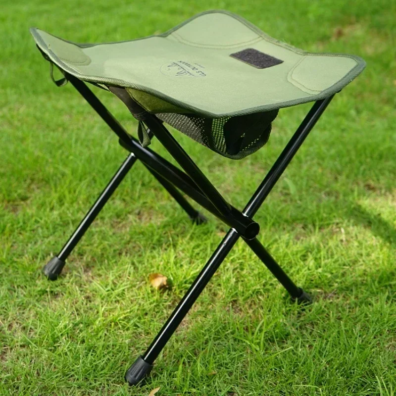 

Portable Camping Folding Stools Ultralight Aluminium Alloy Storage Chair Mini Fishing Chair Picnic Furniture Lighweight