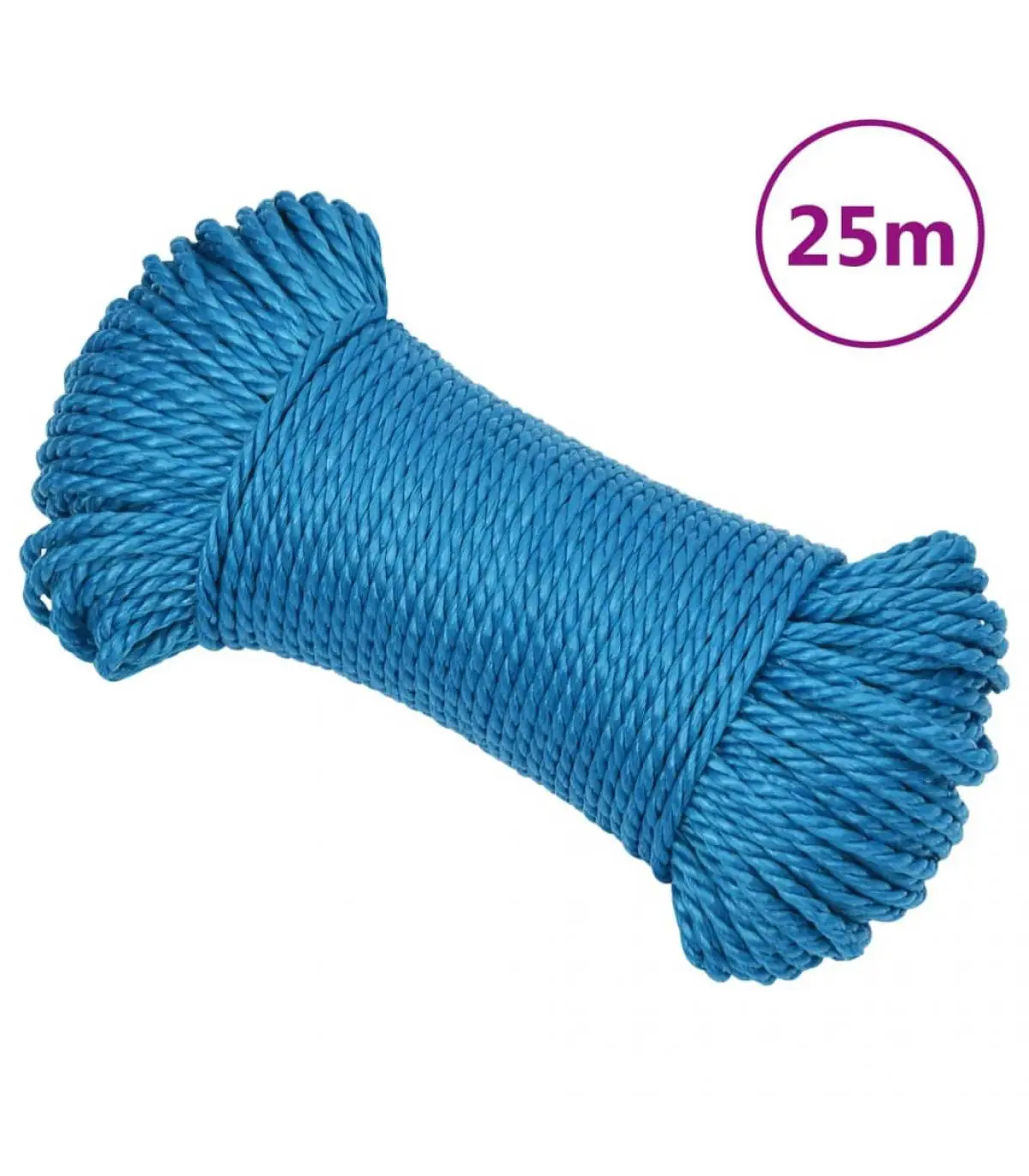 Metal ropes and ropes blue polypropylene work rope 6 mm 25 m