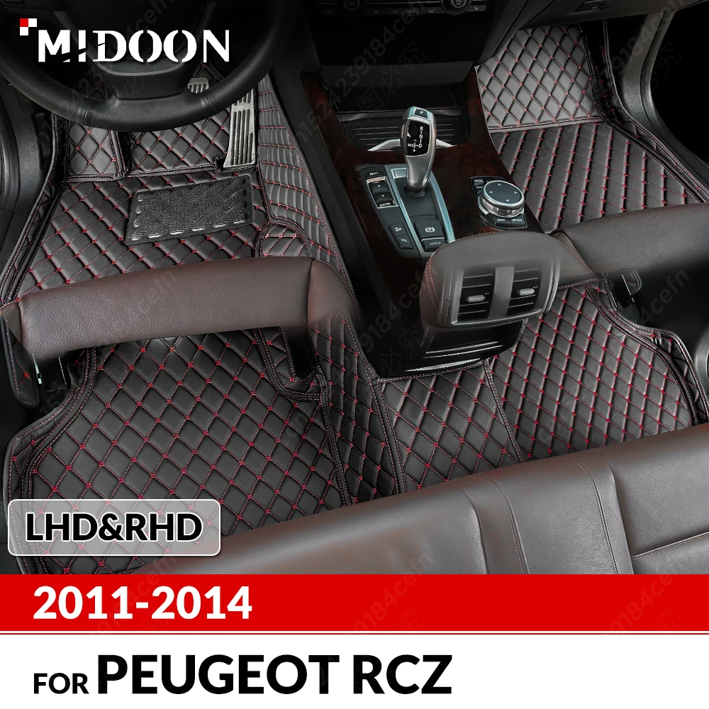 

Автомобильные коврики для Peugeot RCZ 2011 2012 2013 2014, пользовательские автомобильные подушечки для ног, ковровые покрытия, аксессуары для интерьера