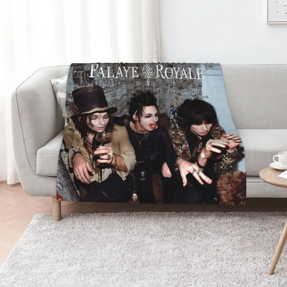 

Boom Boom Room Side A Throw Blanket Flannel Fabric Furry Thermal Camping Blankets