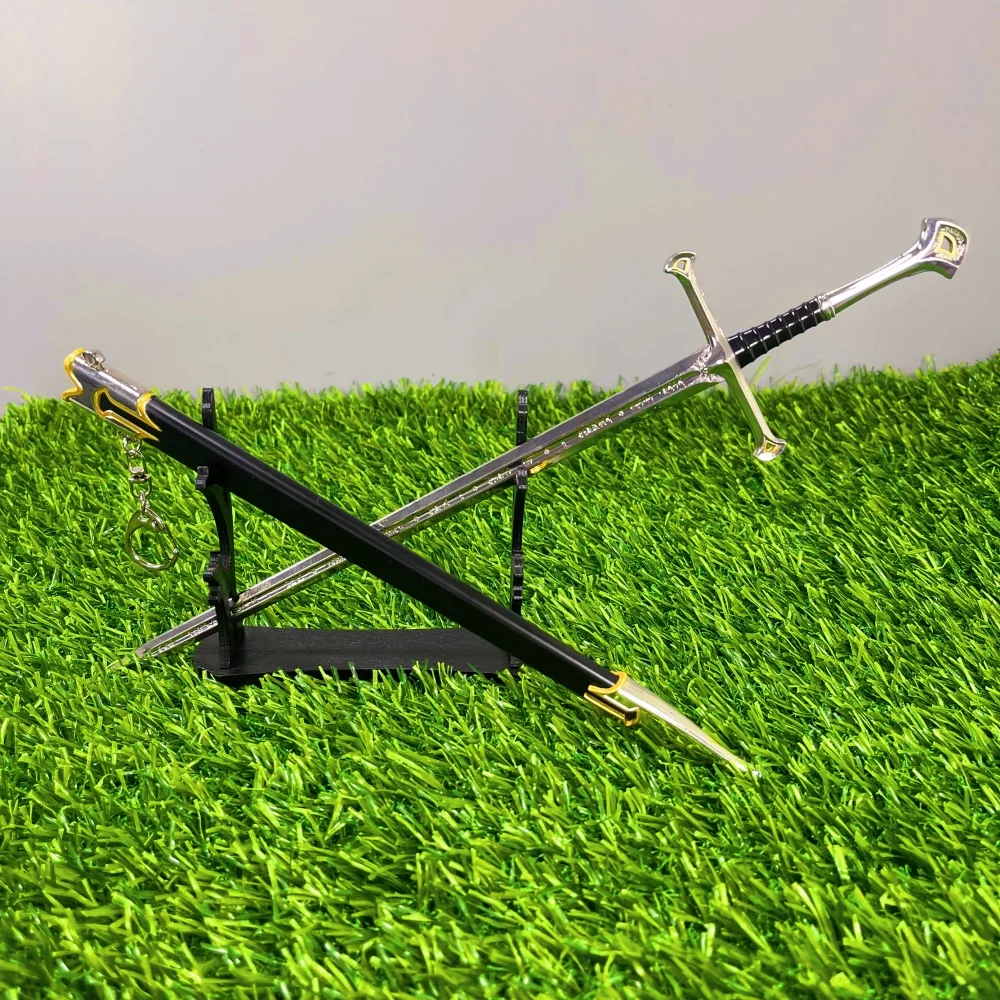 11.6 بوصة باجينز كاتانا معدن القرون الوسطى النينجا سكين حلقة أراغورن بريق نارتيل السيف الحقيقي اليابانية كاتانا الساموراي صابر لعبة