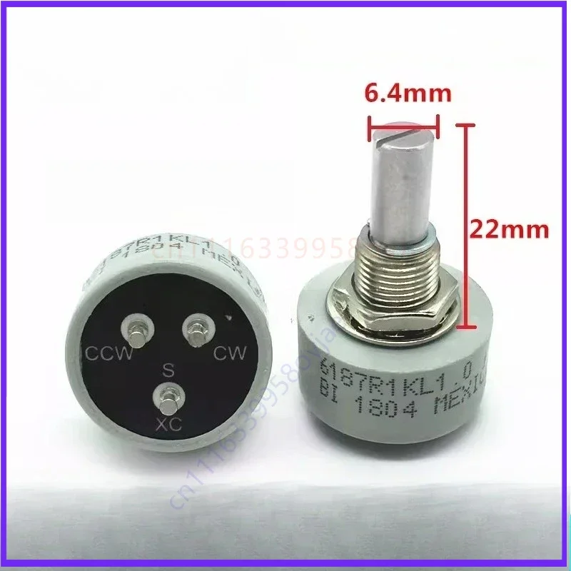 Original American for BI conductive plastic potentiometer 6187R 1K 5K 10K 20K 360 ° Infinite Rotation L1.0 1pcs