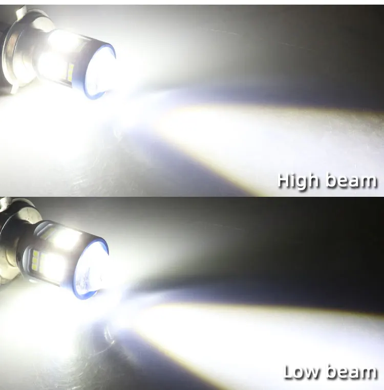 1 Stück H4 BA20D H6 LED Motorrad-Scheinwerfer CSP Zweifarbig Weiß Gelb Fern- und Abblendlicht Nebelscheinwerfer für Motorrad Roller Tagfahrlicht – Detail 9