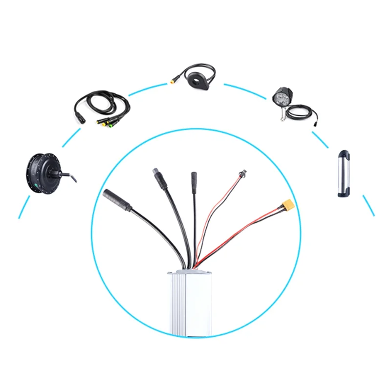 

AA05 Electric Bikes Sine Wave Controller 48V 500W 18A Brushless Motor Controller For Bafang Protocol Instrument