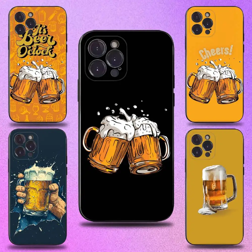 

Lnteresting Beer Printing Phone Case For iPhone 16,15,14,13,12,11 Plus,Pro Max,XS,X,XR,SE,Mini,8,7,Soft Silicone Black Cover