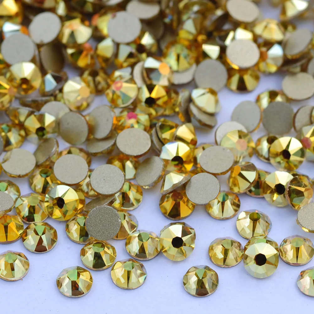 PUBRILEX 2088 Kristall-Strasssteine aus Glas Xirius Rund Nicht-Hotfix AB Sunshine Strass DIY-Zubehör Steine für Taschendekorationen – Detail 4