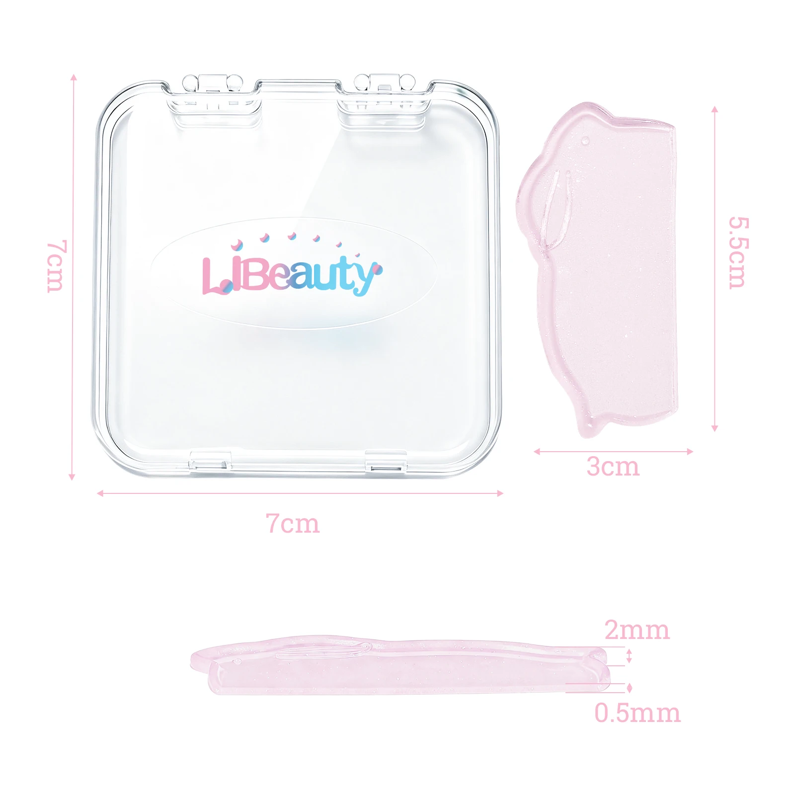 Libeauty Rabbit 2Pc Silicone Softening Pad Flat Lash Lift Shield Ultra-Thin For No.1 Perm Step Only & Self-Adhesive Eyelash Lift