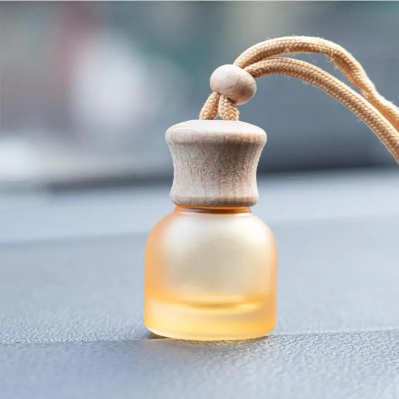 Ornamento diffusore pendente per aromaterapia da appendere per auto, bottiglia di deodorante per ambienti in vetro ecologico da 6/11 ml