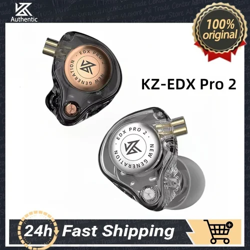 KZ EDX PRO 2 auriculares intrauditivos dinámicos Monitor IEM auriculares con cable auriculares de música HIFI Cable desmontable 3,5 MM/enchufe tipo C