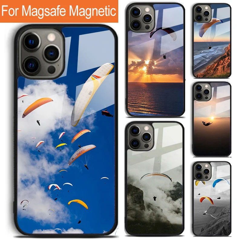 

Чехол для телефона Paragliding Sport Paraglider для iPhone 17, Air 16, 15, 14, 12, Pro Max Plus Magsafe, магнитный чехол для беспроводной зарядки