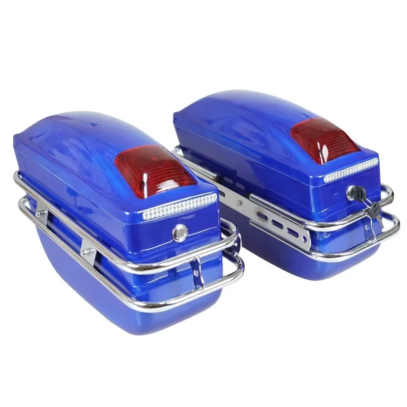 

Motorcycle Side Case, Motorbike Pannier Case, Travel Storage Box for Motorcycle, ABS Material, With Light