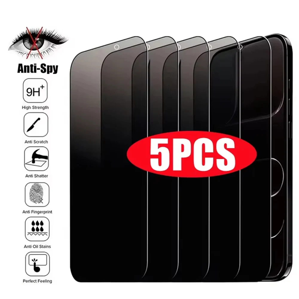 1-5PCS Full Cover Anti-Spy gehärtetes Glas für Google Pixel 10 9 Pro XL 10 9 8 Pro 9A Sichtschutz-Displayschutzglas