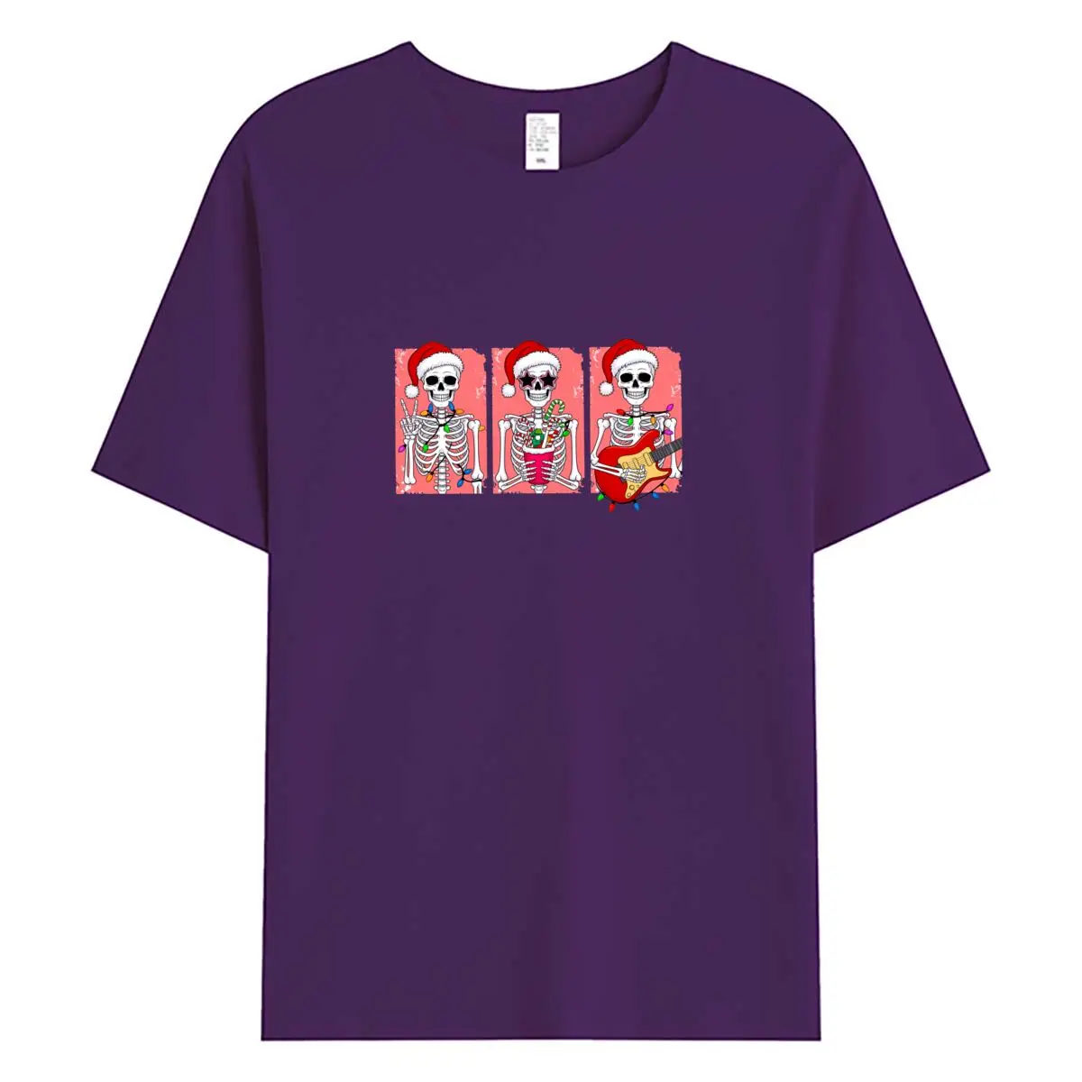 Maglietta da donna 2026 Estate Manica corta Tee Tops Abbigliamento donna Natale Divertente scheletro Graphic T-shirt T-shirt femminile oversize