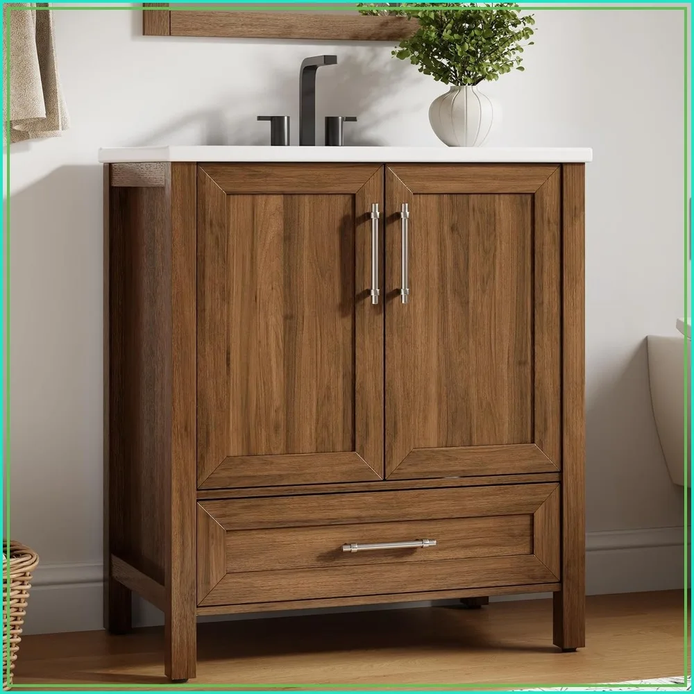 30 Inch Bathroom Vanity with Sink Freestanding Cabinet for Modern Bathroom Storage