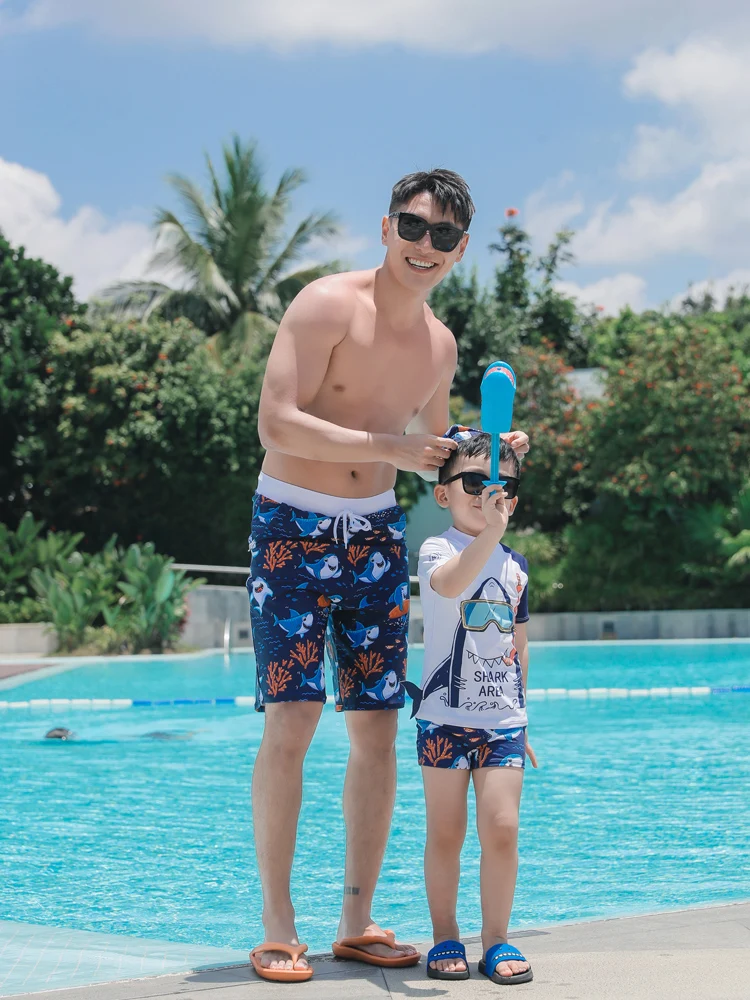 

Family Matching Beachwear Men's Brief Swimming Suits Hot Spring Beach Pants Casual Loose Style for Swimming And Beach