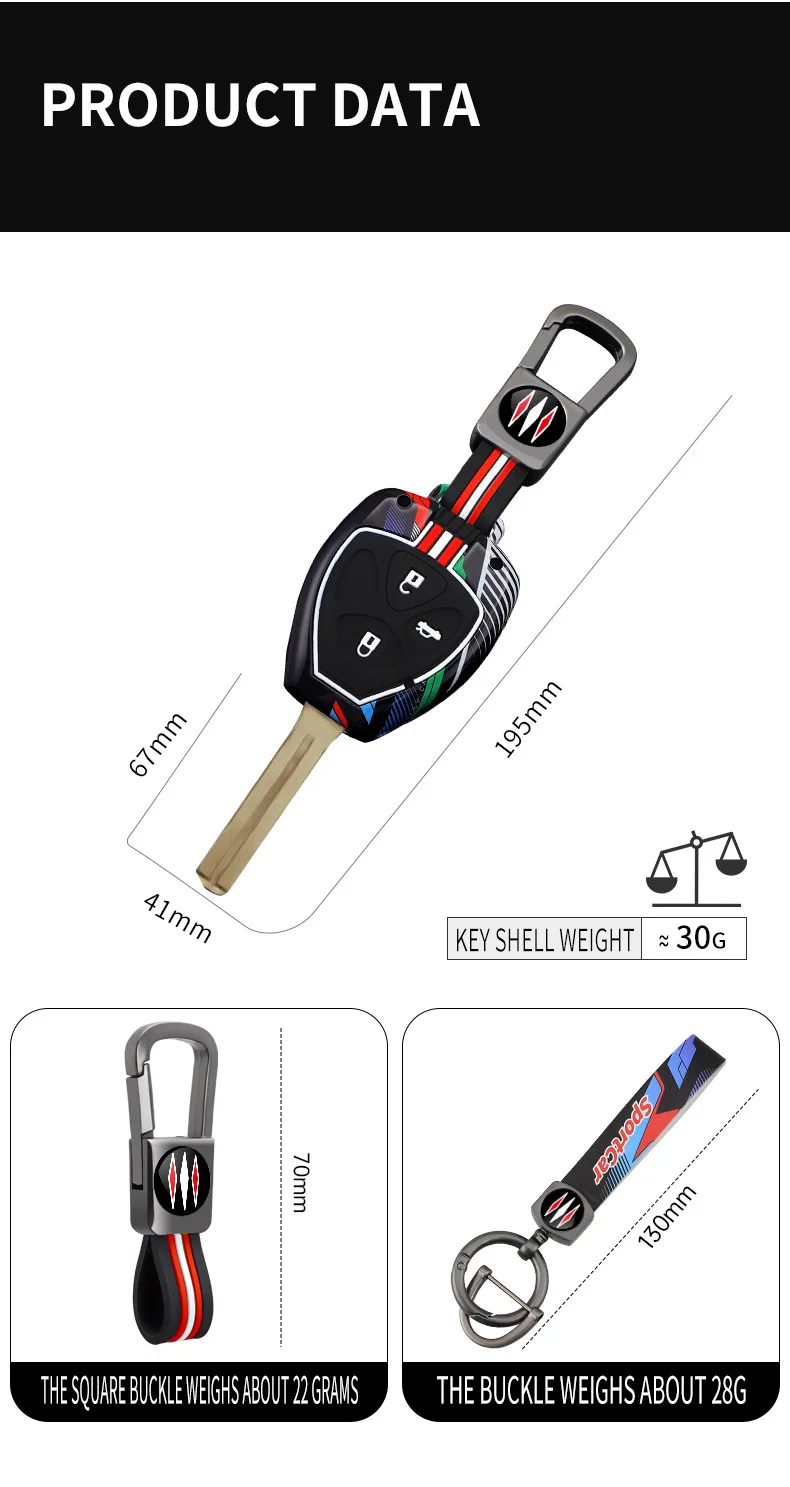 Car Remote Key Case Cover Shell for Toyota Camry RAV4 Corolla 4Runner Avalon Venza Yaris Accessories Shell