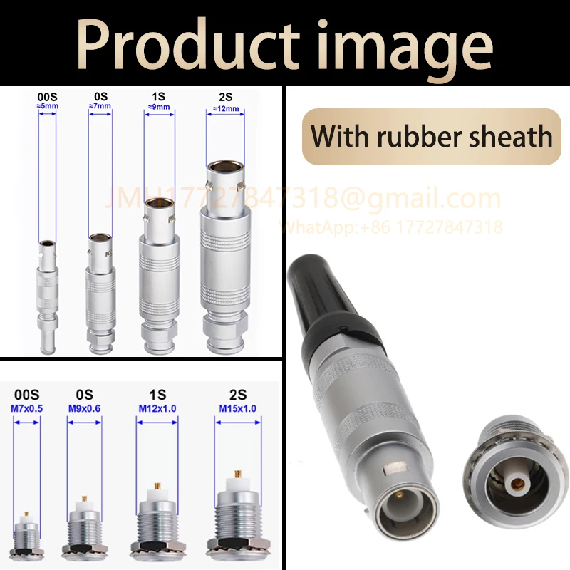 Coaxial single core. 00S.0S.1S.2SFFA plug. ERA socket. Push pull self-locking metal connector.