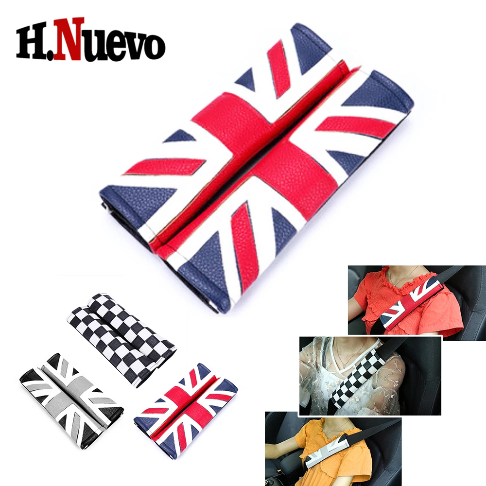 

Car Accessories For BMW MINI Cooper JCW F54 F55 F56 F57 F60 PU Leather Universal Safety Seat Belt Cover Shoulders Pad Cover