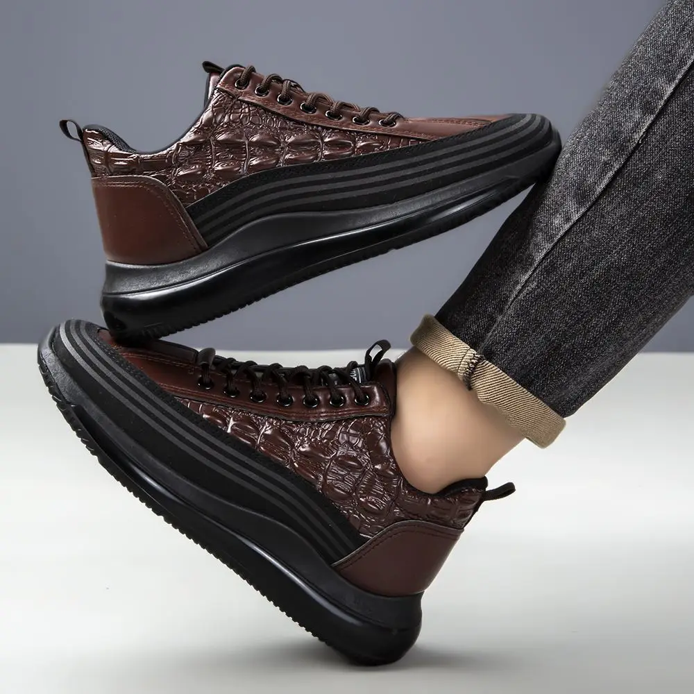 Men's 2026 Fashion Lace-Up Leather Low-Cut Sport Casual Shoes