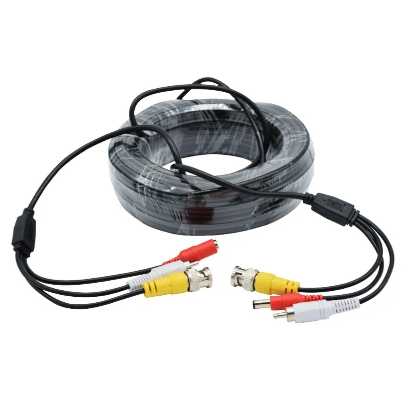 

1PCS Surveillance Camera Audio Power Integrated Cable RCA+DC Pickup Extension Cable 2-in-1 AV Composite Cable