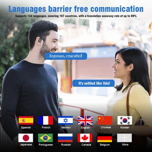 Imagen 2 del producto Auriculares Bluetooth de Oreja Abierta AI OWS, Audífonos Deportivos Inalámbricos con Micrófono, Bajos Potentes, Traductor IA, Resistentes al Agua, Larga Duración