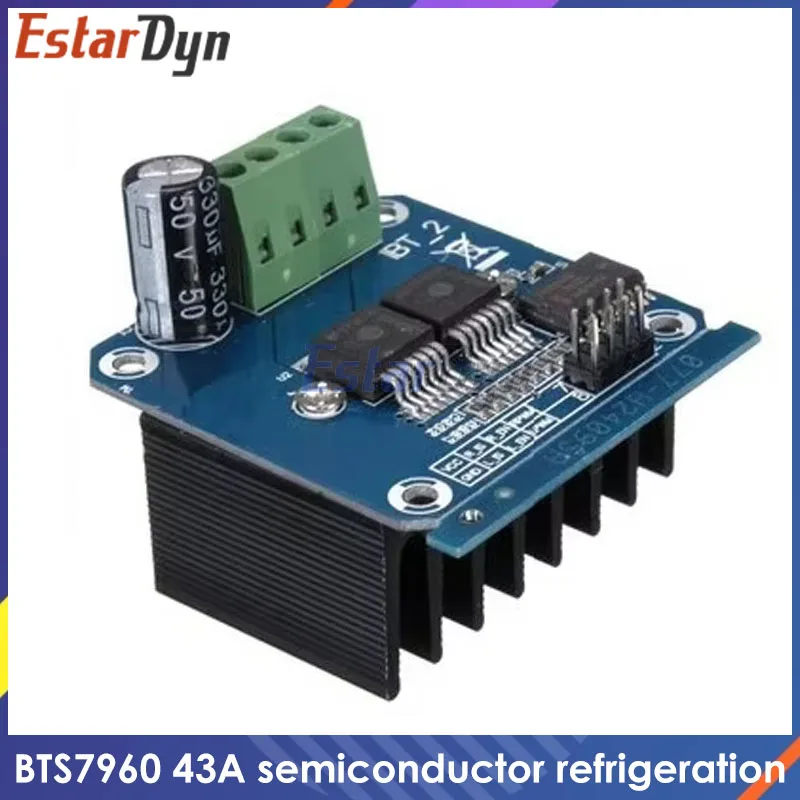 Módulo de accionamiento de motor de coche inteligente de alta potencia, unidad de refrigeración semiconductor para BTS7960 43A