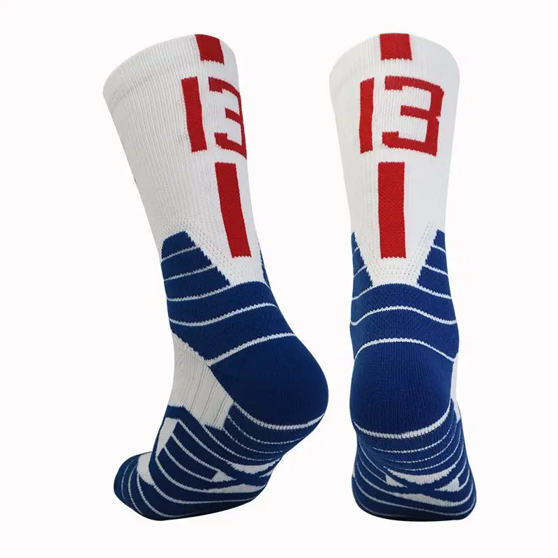 Knie Basketball Socken Nummer Sports ocken verdickt Männer hohen Handtuch boden Radfahren Laufkorb Kind Erwachsene Calcetines Socken